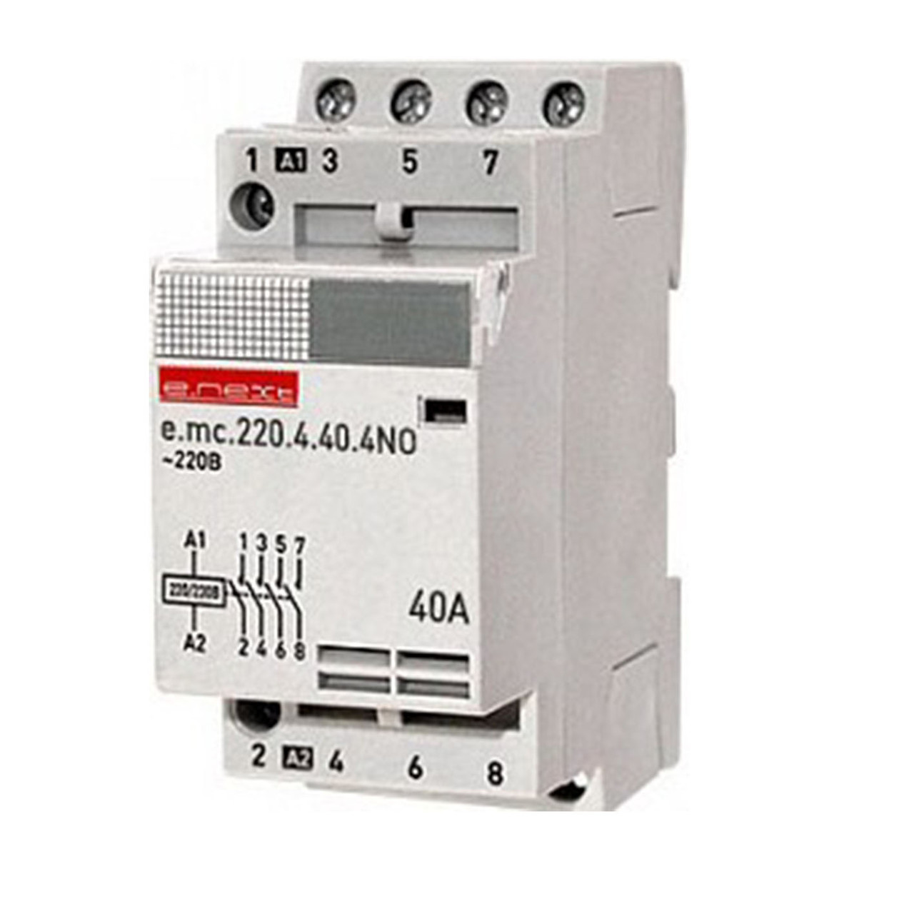 Купить Контактор модульный на Din-рейку e.mc.220.4.40.4 NO E. NEXT ...