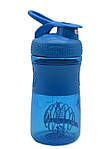 Шейкер спортивний (пляшка) BlenderBottle SportMixer Flip 20oz/590ml Cyan (Original), фото 3