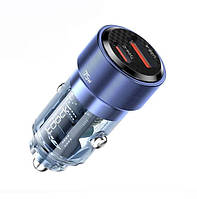 Автомобільний зарядний пристрій 75W типу C+A, швидка зарядка авто, Toocki 75W Quick Charge 4.0