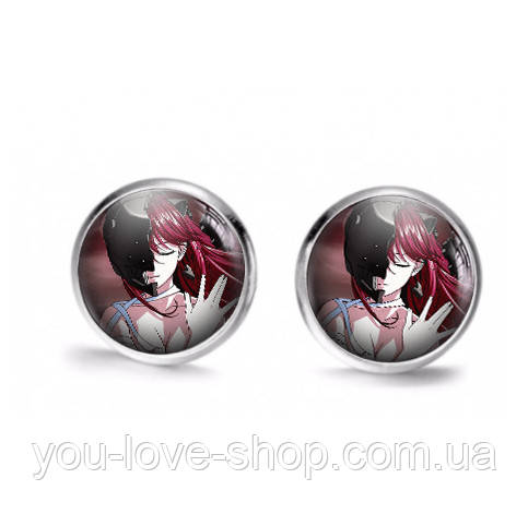 Сережки цвяхи Ельфійська пісня "Люсі №3" / Elfen Lied