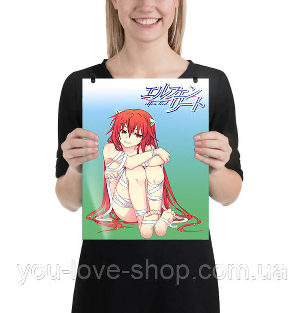 Металевий плакат Ельфійська пісня "Люсі" / Elfen Lied