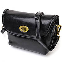Идеальная сумка кросс-боди из натуральной кожи 22132 Vintage Черная от Mirasvid