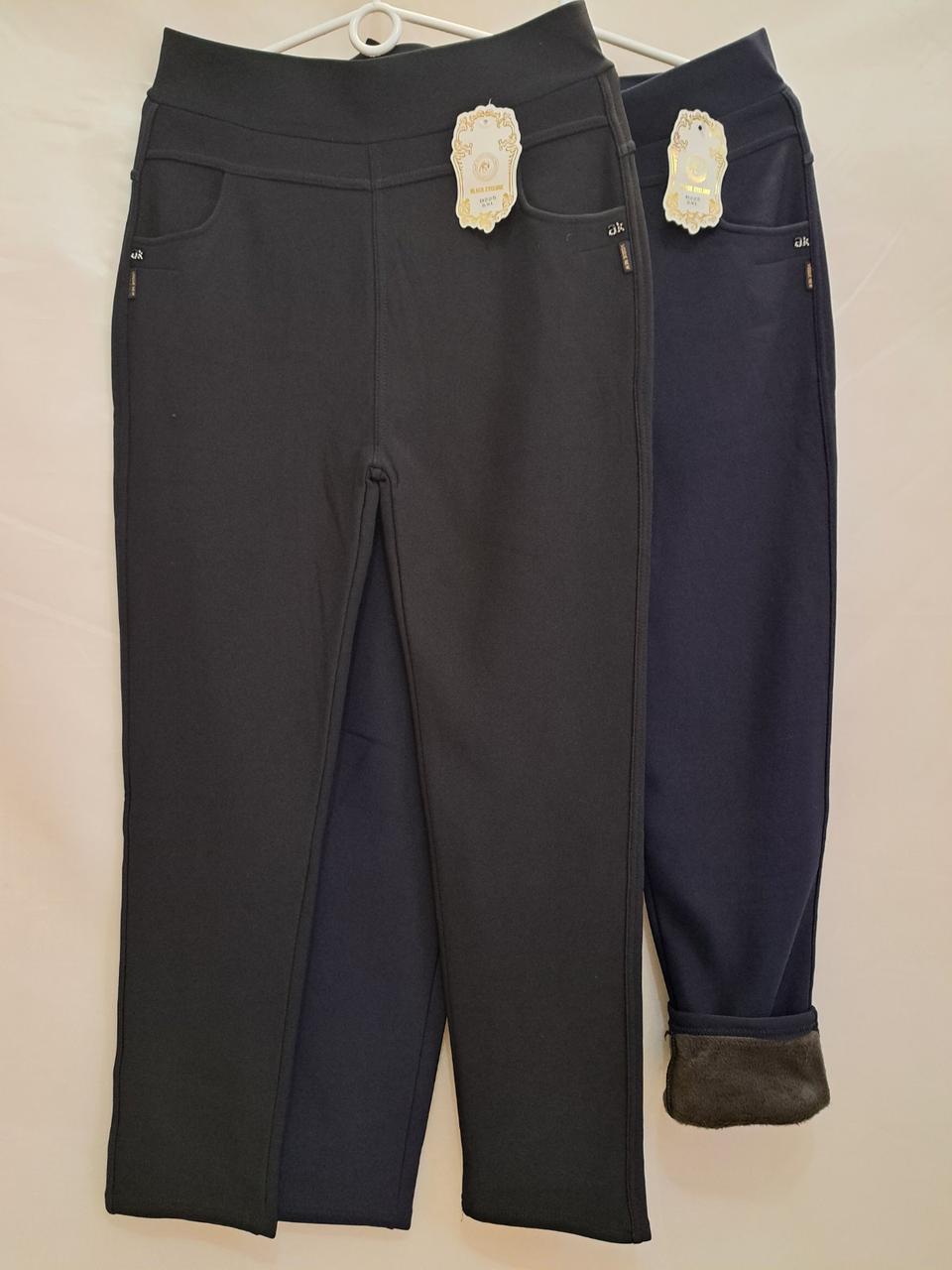 Штани жіночі трикотажні на хутрі розмір напівбатал 5XL-7XL Мікс (від 6 шт.)