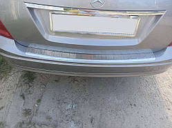 Накладка на задній бампер (SW, глянець, нерж) для Mercedes C-class W204 2007-2015рр