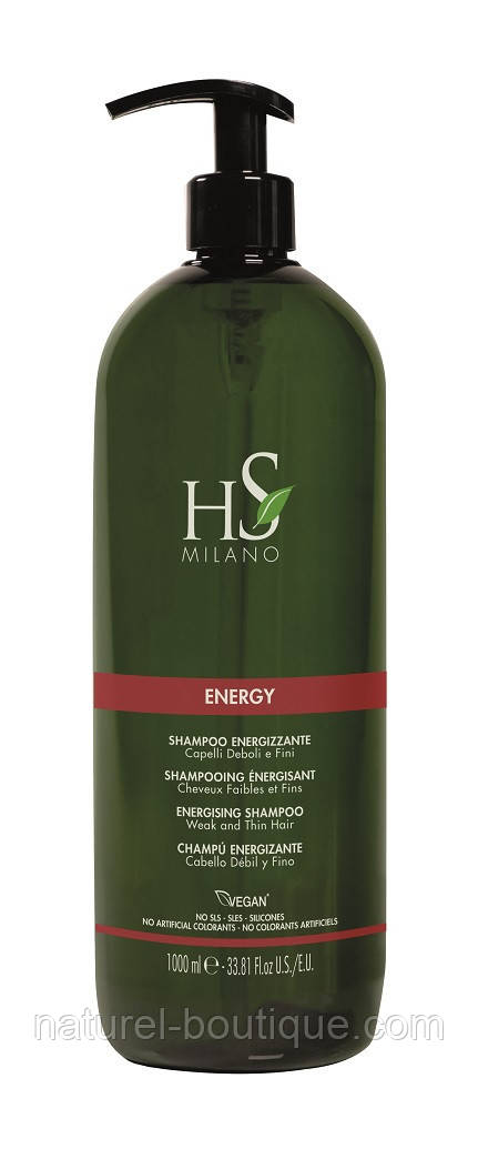 Шампунь Energy HS Milano для ослабленого та тонкого волосся 1000 мл, фото 1