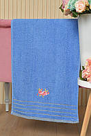 Полотенце для лица махровое синего цвета 164150T Бесплатная доставка