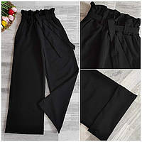 Модні чорні штани палаццо для дівчинки (134-164р)