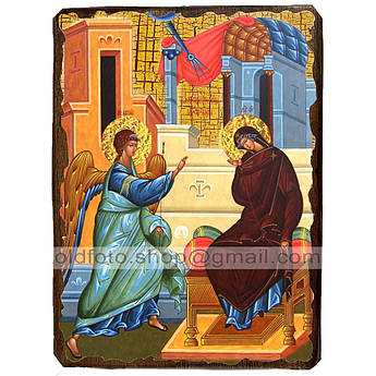 Ікона Благовіщення Пресвятої Богородиці ,ікона на дереві 130х170 мм