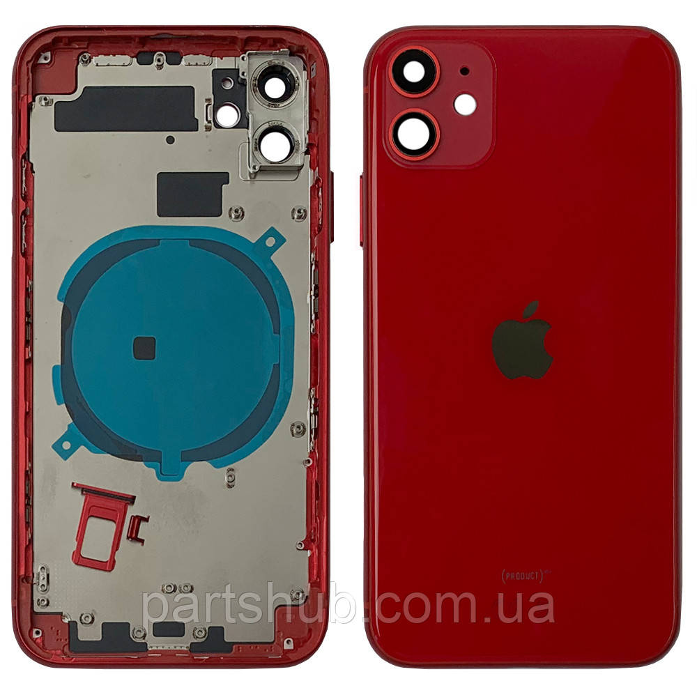 Корпус Apple iPhone 11 (червоний оригінал Китай)