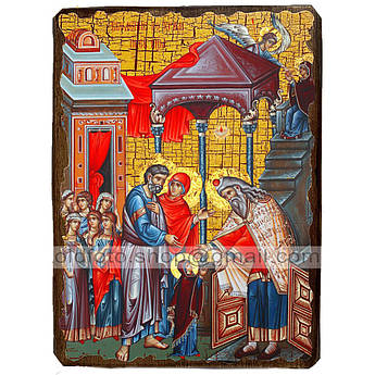 Ікона Введення в Храм Пресвятої Богородиці ,ікона на дереві 130х170 мм