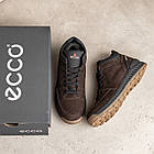 Чоловічі зимові шкіряні кросівки Е-series Clasic Brown, фото 10