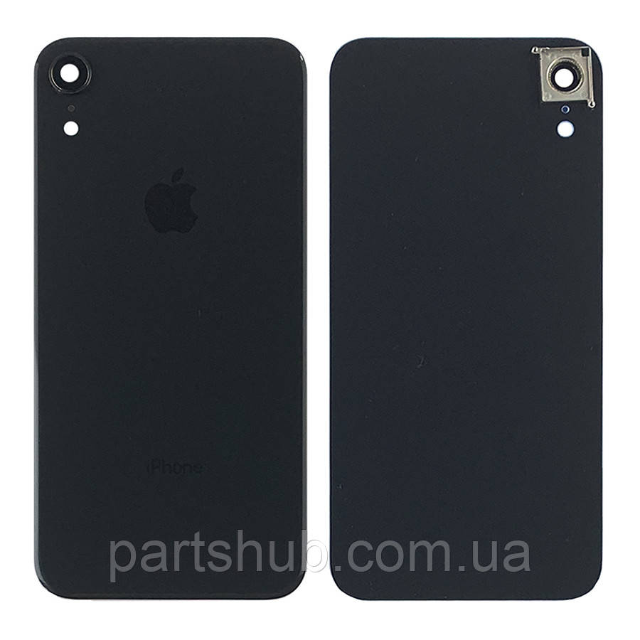 Задня кришка Apple iPhone XR (чорна оригінал Китай зі склом камери), фото 1