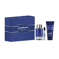 Набор Montblanc Explorer Ultra Blue для мужчин - edp 100 ml + edp 7.5 ml mini + s/g 100 ml