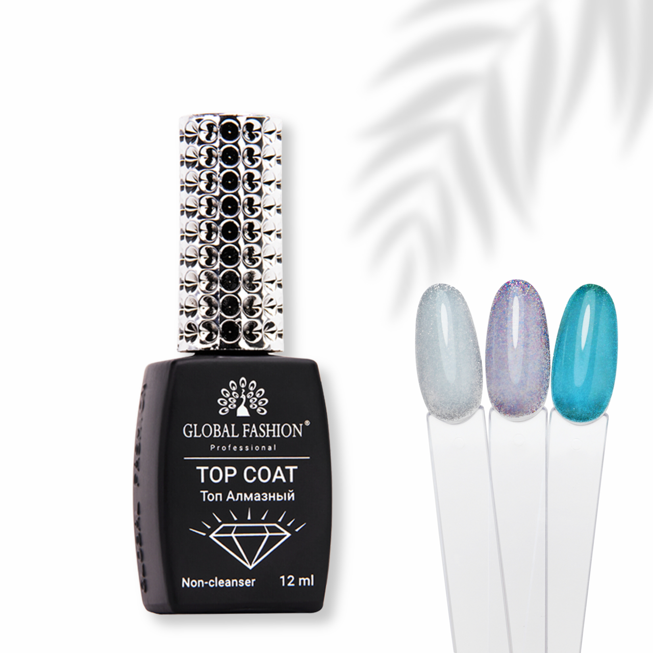 Молочний топ Global Fashion Milk Top Coat без липкого шару фініш для нігтів, 12 мл