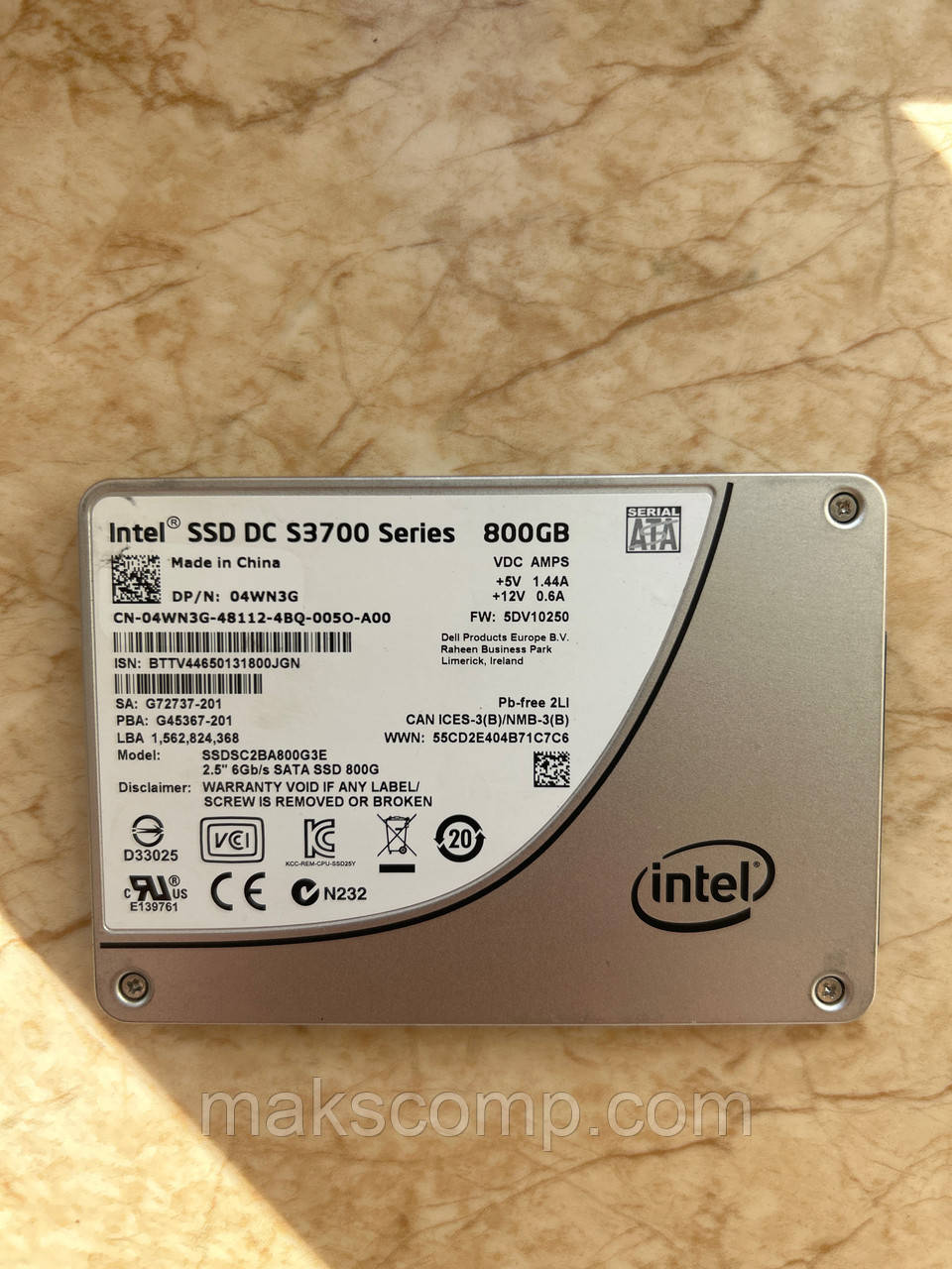 SSD Intel DC S3700 Series 800GB 2.5" SATAIII SSDSC2BA800G3E