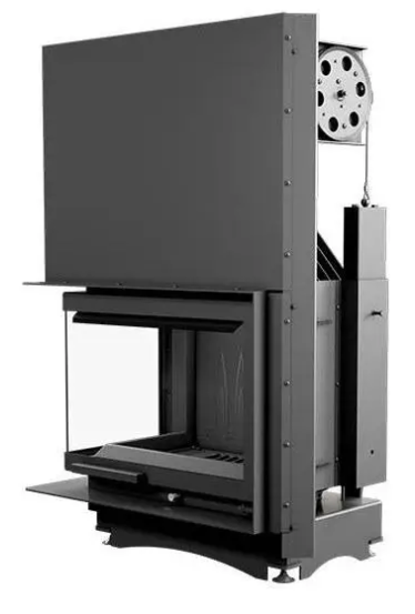 Камінна топка Kratki Maja 12 гільйотина ліве бічне скло без рами