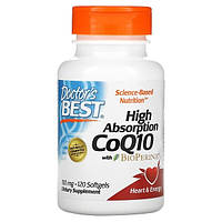 Doctor's Best, CoQ10 with BioPerine (120 капс.), коэнзим, коензим