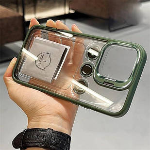Чохол для iPhone Crystal Case + Glass Camera Green