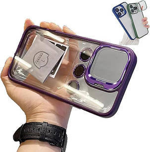 Чохол для iPhone Crystal Case + Glass Camera Dark Purple