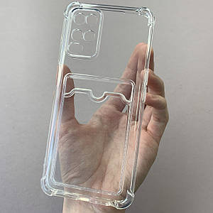 Чохол для Oppo A54 чохол з кишенею на картку на телефон оппо а54 прозорий p4b