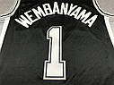 Чорна баскетбольна майка Вембаньяма 1 Сан Антоніо Wembanyama Nike San Antonio Spurs Icon Edition, фото 4