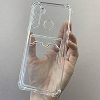 Чехол для Realme 6i чехол с карманом для карт на телефон реалми 6и прозрачный p4b
