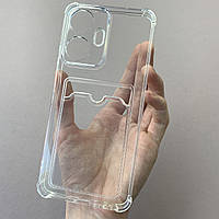 Чохол для Realme C55 чохол з кишенею для карт на телефон реалмі с55 прозорий p4b