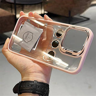 Чохол для iPhone Crystal Case + Glass Camera Pink