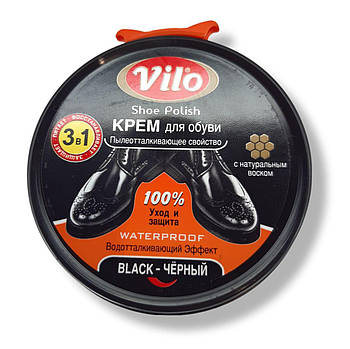 Крем для взуття Вило Vilo шайба чорна Розпродаж