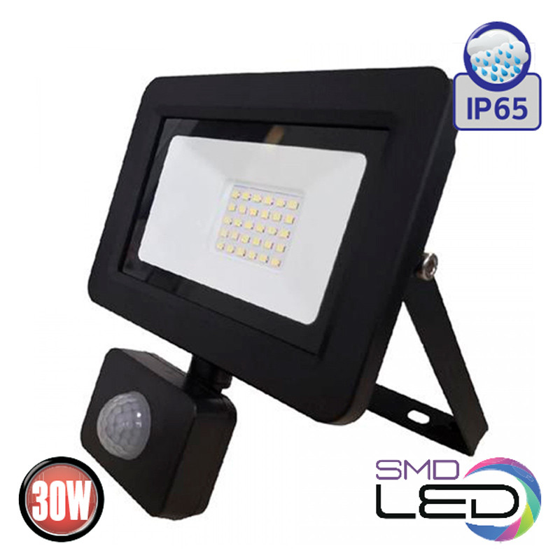 Вуличний LED-прожектор із датчиком руху Horoz ASLAN/S 30 W IP65