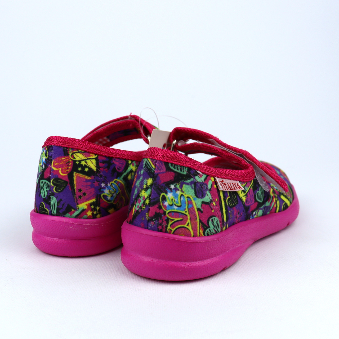 Тапочки в садик на девочку, текстильная обувь Vitaliya Виталия Украина размер 31,5 - стелька 20,5 см - фото 2 - id-p223641117