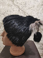 Меховая женская зимняя шапка из кролика-шиншиллы