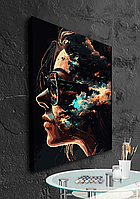 Картина 3Д за номерами з галерейною натяжкою АМ-0681 на полотні з фарбою металік "Портрет" 60*80см