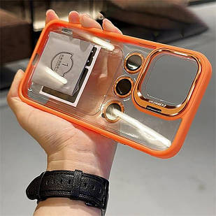 Чохол для iPhone Crystal Case + Glass Camera Orange