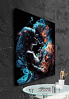 Картина 3Д за номерами з галерейною натяжкою АМ-0684 на полотні з фарбою металік "Романтика.Кохання" 40*50см