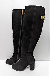 STTOPA демі. Висота 48 см. Розмір 40-26,5 см.Сапоги з натуральної шкіри. Каблук 8,5 см. 260-3643-85-1 Чорні