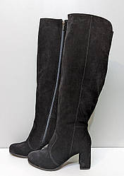 STTOPA демі. Висота 48 см. Розмір 43-28,5 см. Чоботи великих розмірів шкіряні. Каблук 8,5 см. 260-3643-85-1 Чорні