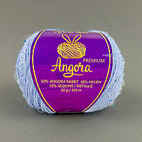 Avanti Yarn ANGORA PREMIUM (Ангора Преміум) № EF49/2027 світло-синій (Ангора з люрексом і паєтками)