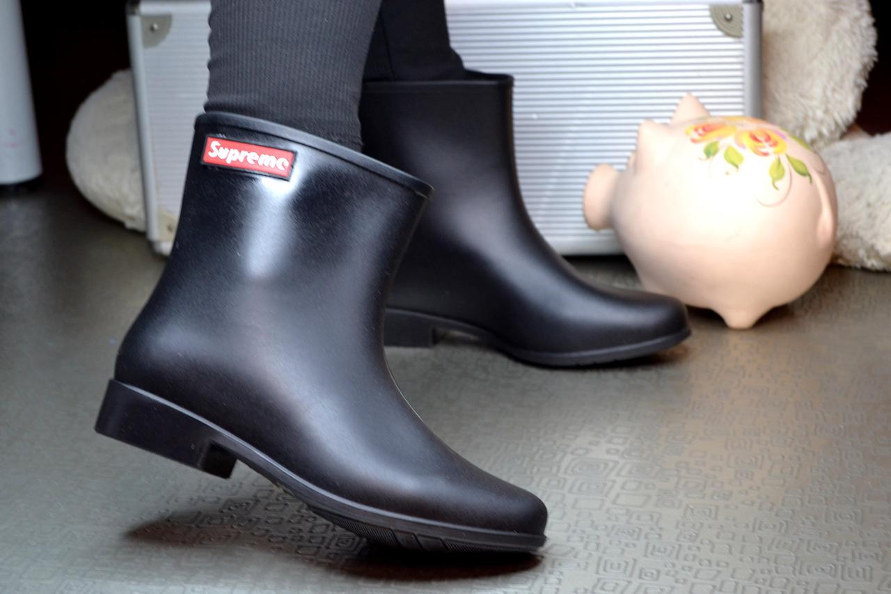 Сапоги резиновые женские черные (ID#1934108012), цена: 585 ₴, купить на ...