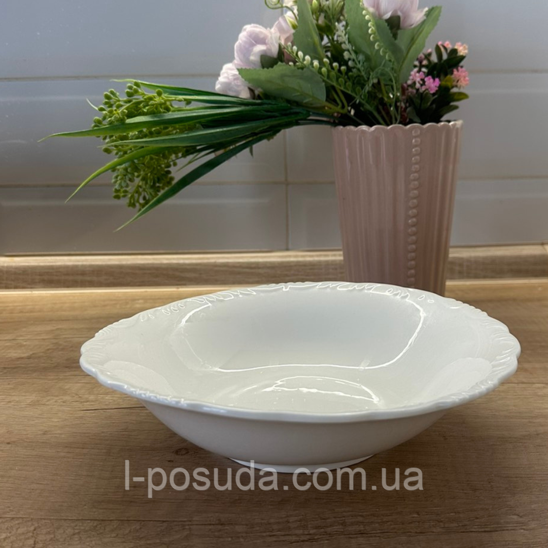 Тарілка супова порцелянова 800мл 23см, фото 1