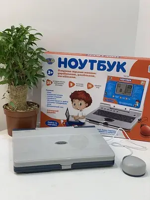 Ноутбук дитячий навчальний інтерактивний Lymo Toy SK 7073 (35 функцій, 11 ігор, 3 мови, мишка в комплекті), фото 2