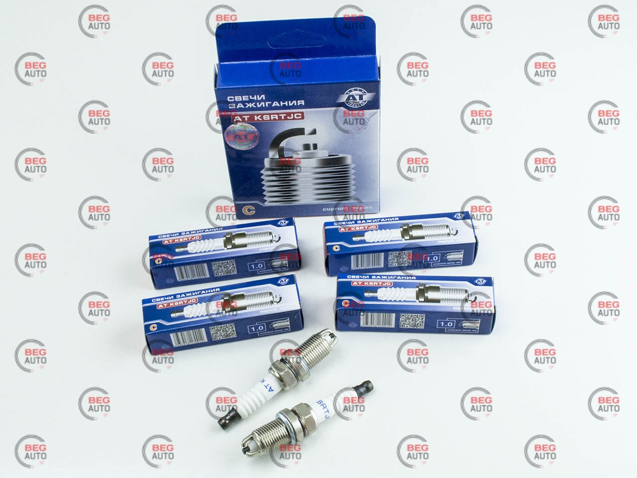 Свічки запалювання AT Cuprum 2110-2112 16V кл. На 16 (з 1,0) (K6RTJC) 3х-конт. (AT K6RTJC) (AT)