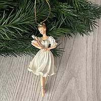Елочное украшение для новогоднего декора Балерина с щелкунчиком 11.5 см