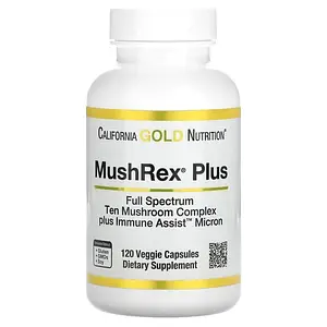 Суміш грибів California Gold Nutrition Fungiology MushRex Plus Immune Assist Micron 120 капс.