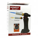Портативний пальник газовий honest jet 511 чорний професійний 20 г, фото 9