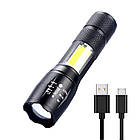 Ліхтарик ручний BL 29 T6 акумуляторний USB MICRO CHARGE, фото 3