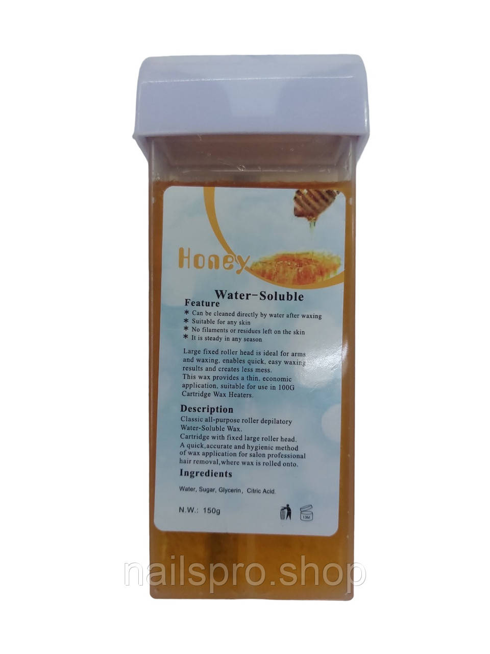 Віск для депіляції касетний 150 г. (мед), фото 1