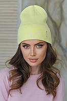 В'язана шапка "Ірма" колір жовтий