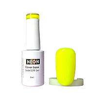 База каучукова неонова Lilly Beaute NEON Cover base №2, жовта, 8 мл