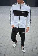 Мужской спортивный костюм Adidas Адидас: белая кофта + штаны ||